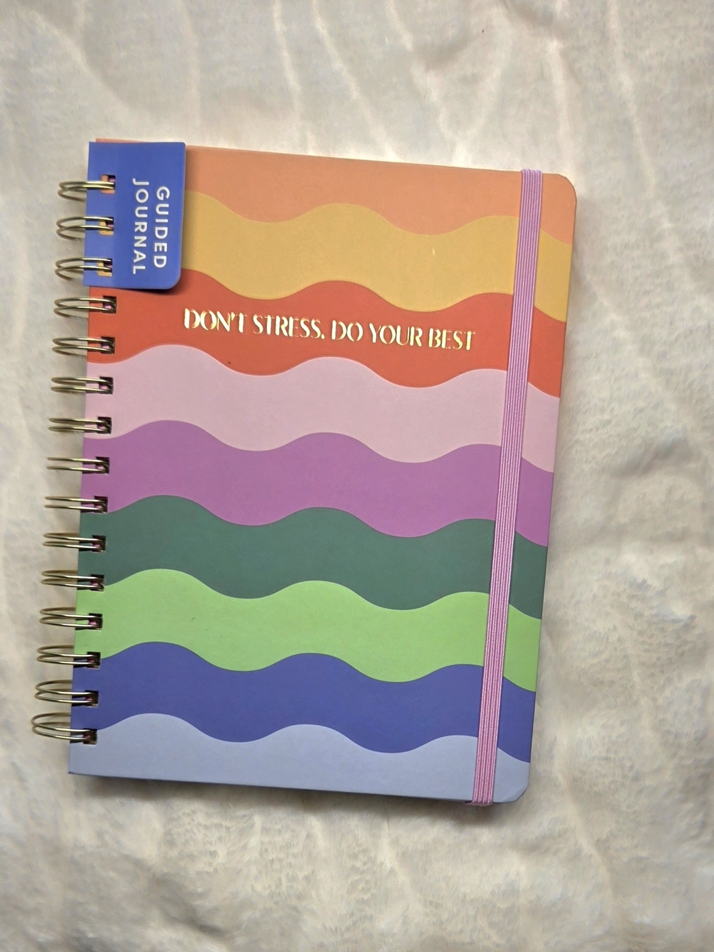 Spritz Multi-Color Wave Guided Journal - Orange, Pink, Purple, Green, Blue